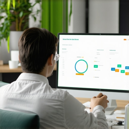Person reviewing local SEO performance analytics on a computer screen.