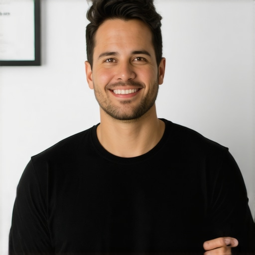 Business owner working on Google My Business profile with local SEO tools