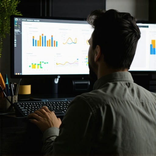 A person reviewing local SEO analytics across multiple devices to maintain and scale local pack rankings.