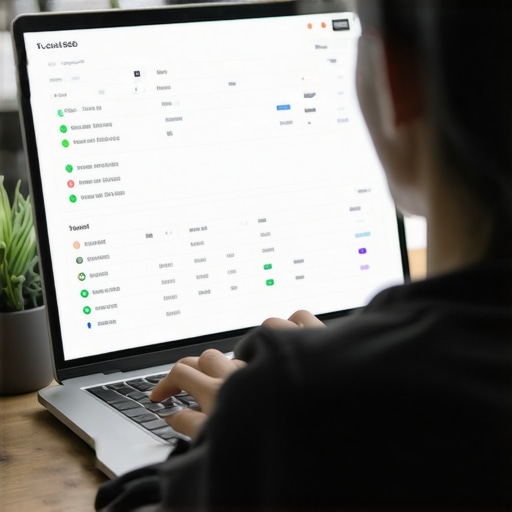 Person reviewing local SEO analytics on a laptop to maintain Google Maps rankings.