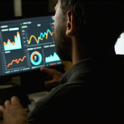 Business owner reviewing analytics on computer to improve Google Maps ranking.