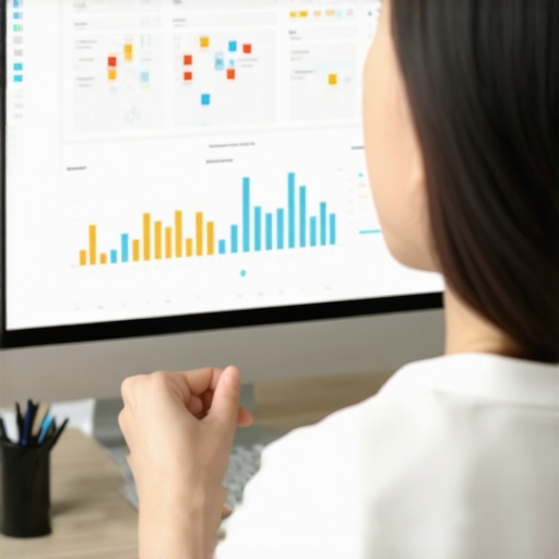 Person analyzing local SEO metrics with digital tools