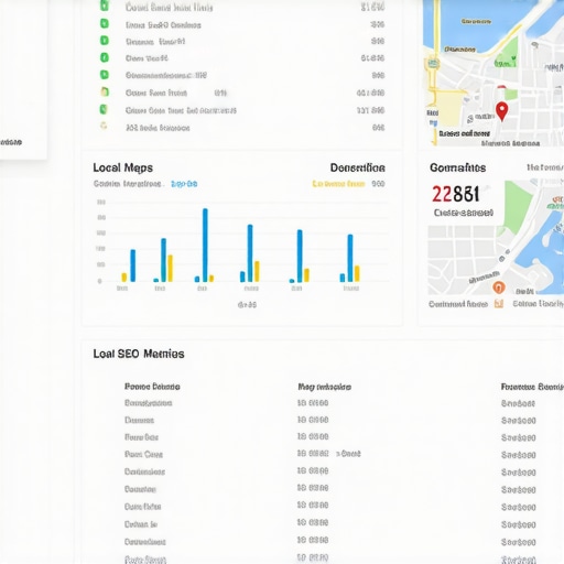 Screenshot of local SEO tracking dashboard showing ranking progress and analytics.