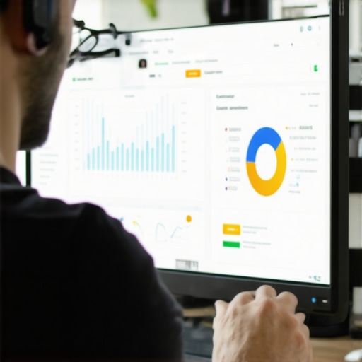 Person reviewing local SEO data on computer screen with BrightLocal and Google Analytics