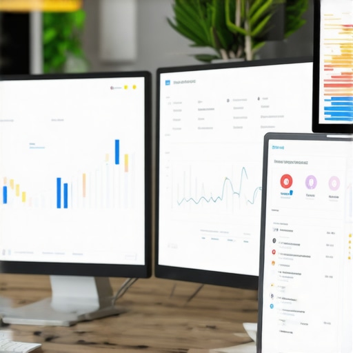 A person working at a desk with screens showing local SEO metrics, citations, and review responses.