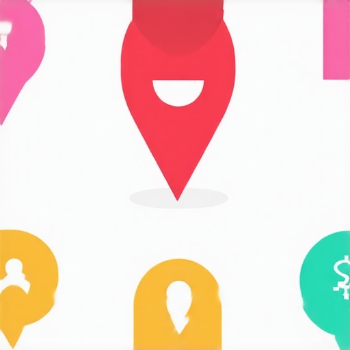 Local Business Map Optimization A map showing a local business with engagement and signal icons surrounding it.