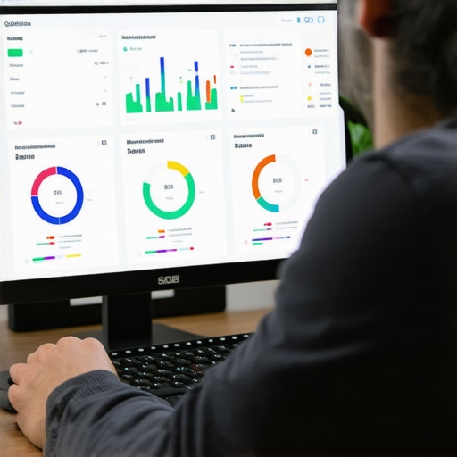 Person working on SEO dashboards showing citation audits and review analysis