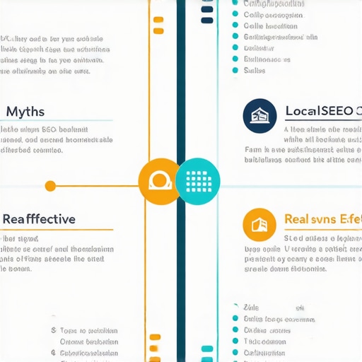 Infographic contrasting myths and facts about Google Maps ranking strategies.