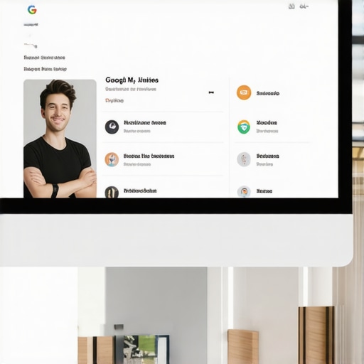 A well-optimized Google My Business profile showing complete information, photos, reviews, and local keywords.