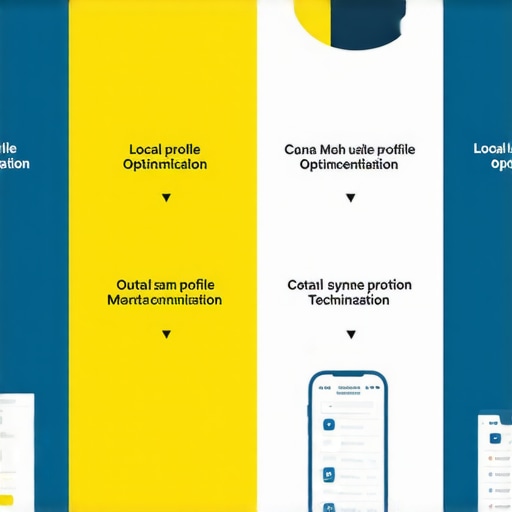 Diagram illustrating the process of optimizing local business data and sync for better Google Maps rankings.