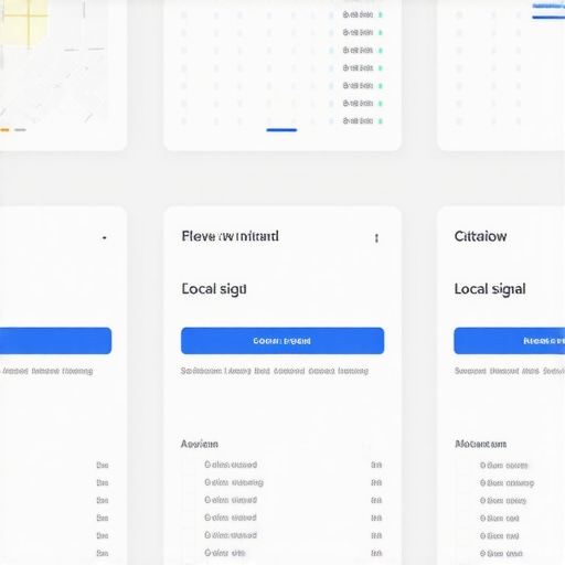 Screenshot of a dashboard with citation and review tracking tools for Google Maps ranking