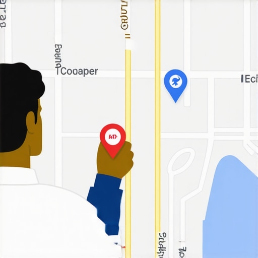 Optimizing Google Maps Profile with Live Data Business owner editing Google Maps profile and adjusting map marker for better local pack ranking.