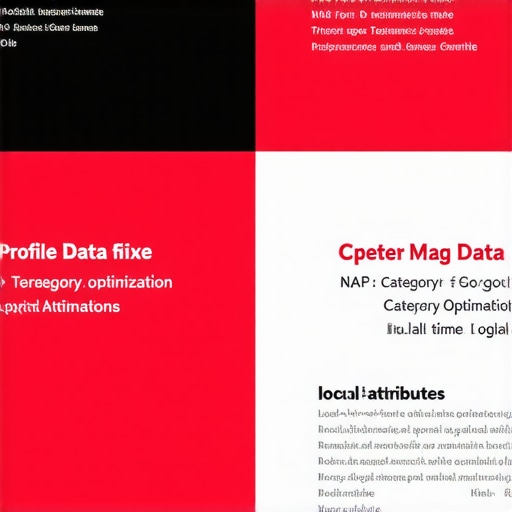 Infographic illustrating four key profile data fixes for improving Google Maps local pack rankings.