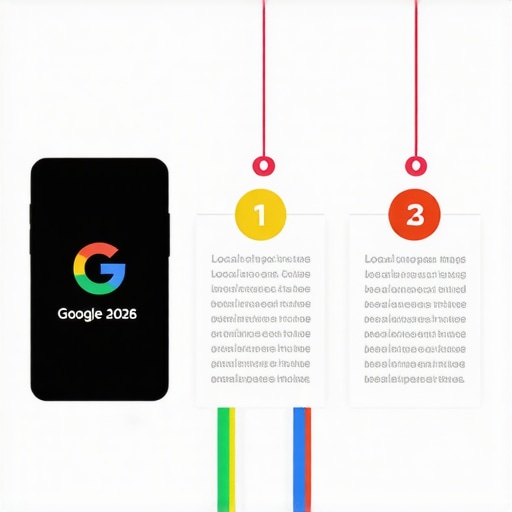 Infographic illustrating core steps in improving Google Maps local pack rankings in 2026.