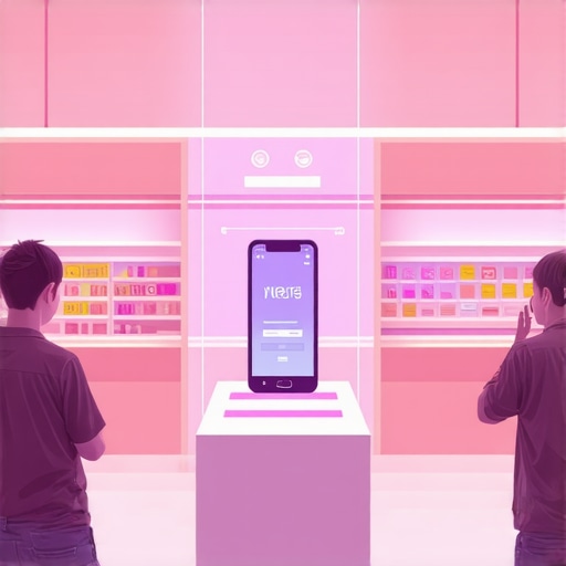 Smart sensors and customer devices inside a retail store indicating movement