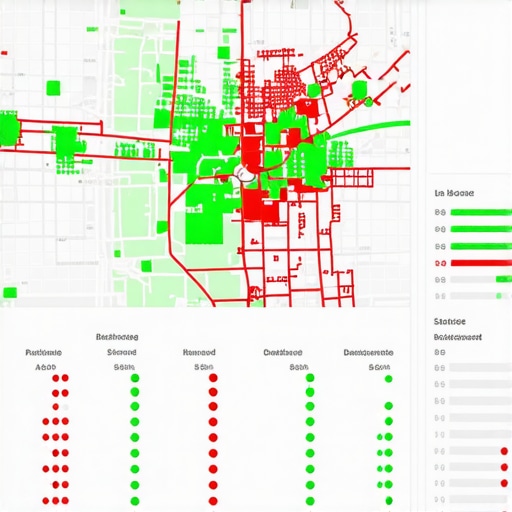 A heatmap showing how business rankings change based on location and engagement signals.