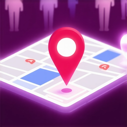 Advanced Local Pack Ranking Signals A digital representation of foot traffic and Wi-Fi signals influencing a Google Maps pin ranking.