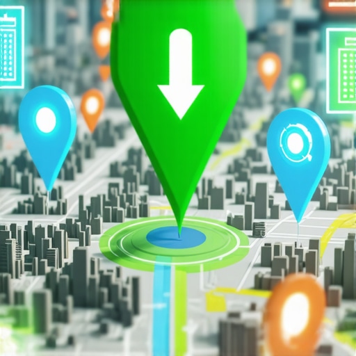 A 3D map interface showing a business pin receiving a local pack boost through data optimization