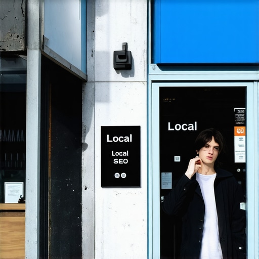 A real business storefront with a permanent sign and staff member to verify physical location for Google Maps.