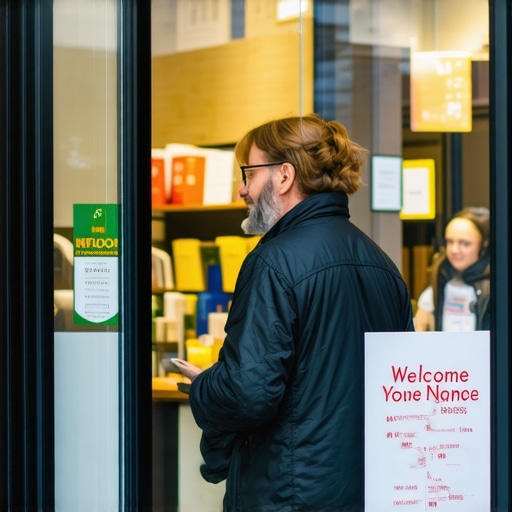 Business owner helping a customer inside a physical store location to build local trust.