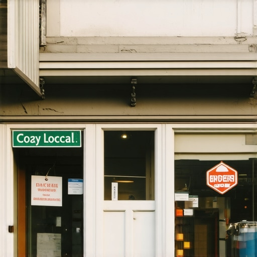 Authentic local business storefront photo for Google Maps A customer-style photo of a local business entrance showing neighborhood landmarks for better map ranking