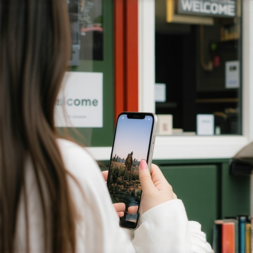 Taking a real-life photo of a local business storefront for Google Business Profile