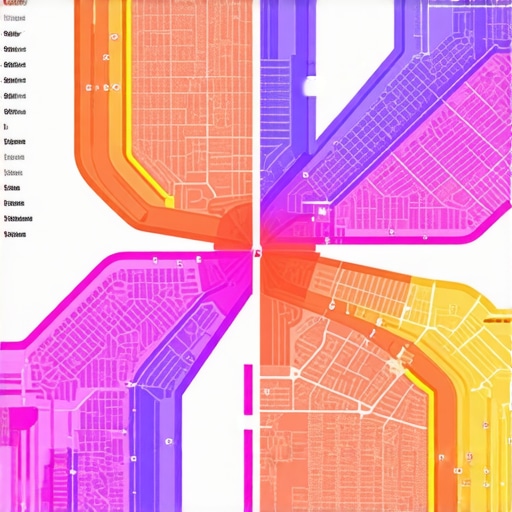 Visual comparison of a standard search rank list and a local SEO heat map showing ranking fluctuations across a city.