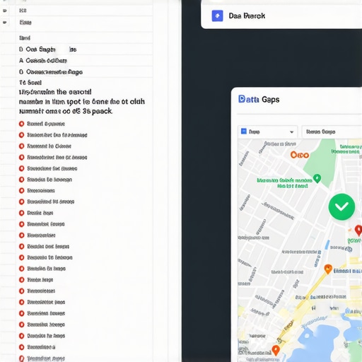 A visual showing the difference between messy analytics data and a successful Google 3-pack placement.
