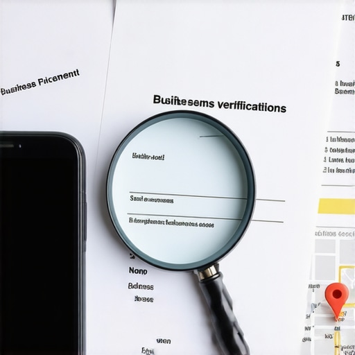 A collection of legal and utility documents used to verify a business location on Google Maps.