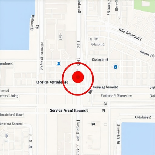 A visual representation of how a smaller, focused service area improves local ranking compared to a diluted wide radius.