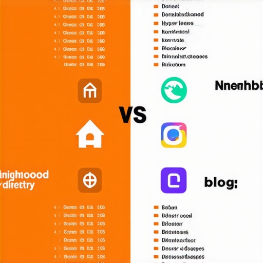 Diagram comparing the low value of generic directory citations with the high ranking power of hyper-local neighborhood mentions for Google Maps visibility.