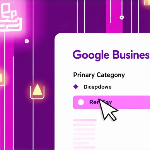 Google Business Profile Category Selection Warning A technical view of the Google Business Profile category dashboard highlighting selection risks for local SEO