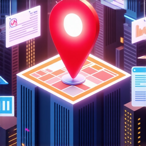 A 3D illustration showing a map pin and digital data streams for local SEO precision.
