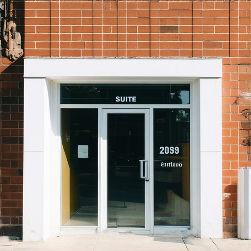 A wide-angle storefront photo showing signage and street context for local SEO.