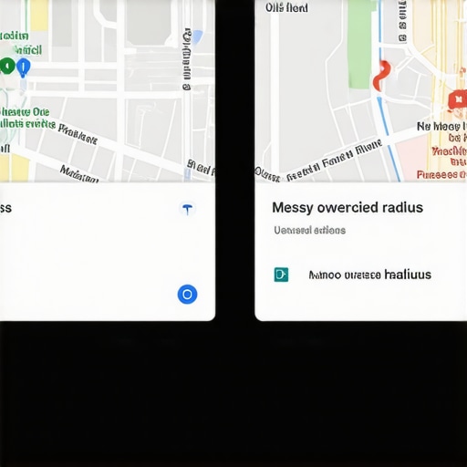 A visual representation showing why a smaller service area radius ranks better on Google Maps.