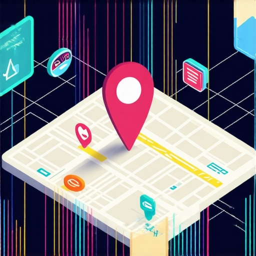 Integrating Local Landing Pages with Google Maps A digital graphic showing the connection between a business website landing page and a Google Maps ranking pin.