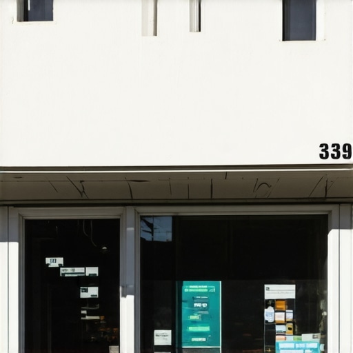 Legitimate physical storefront for local SEO A professional storefront with clear branding and a visible street address number.