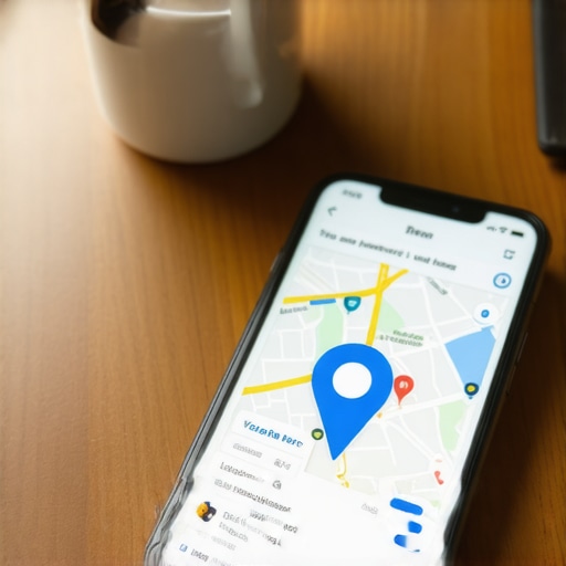 A smartphone showing a business ranking in the Google Maps 3-pack.