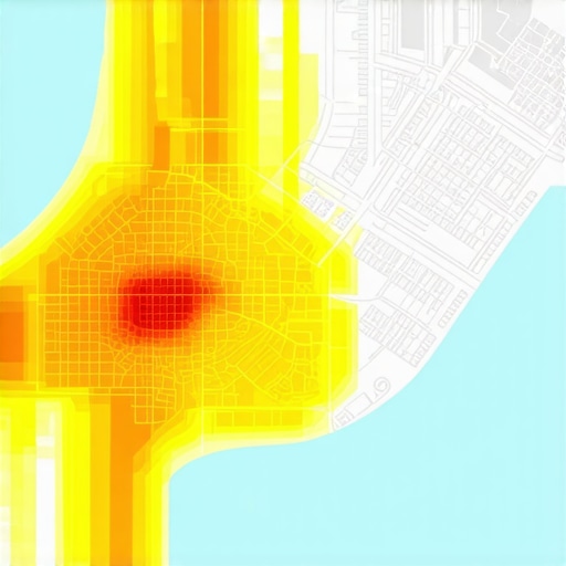 A visualization of how concentrated local map authority outperforms a broad service area radius in Google Maps rankings.