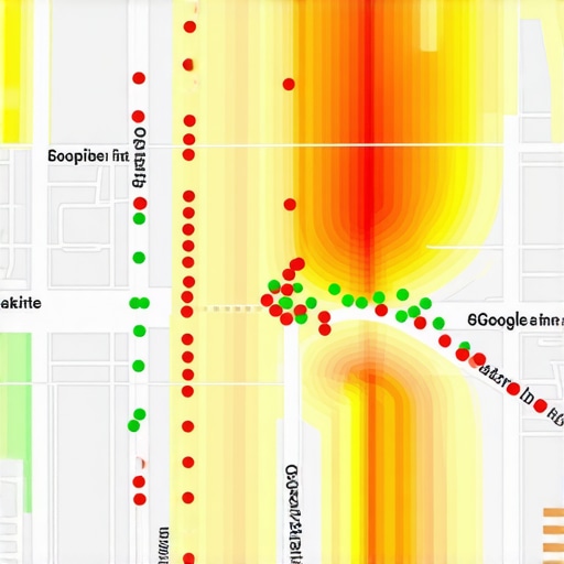 A visual representation of how local 3-pack rankings change based on the physical distance of the searcher from the business location.