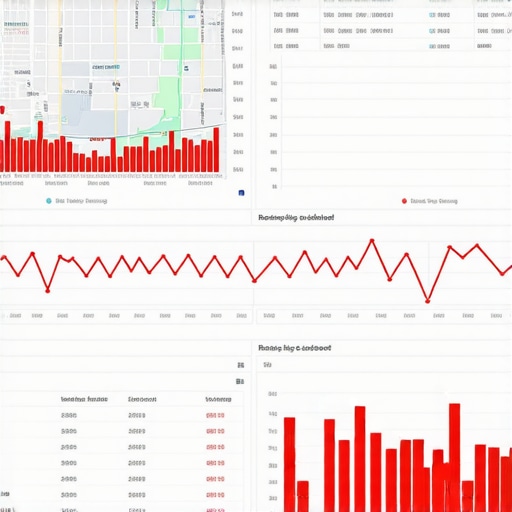 A chart showing how Google Maps ranking positions fluctuate after business profile updates.