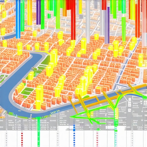 A digital map showing local search density and 3-pack ranking signals for a business.