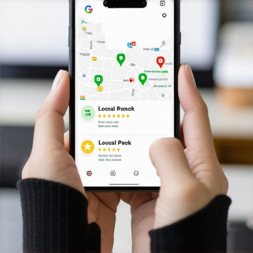 A smartphone screen showing a successful 3-pack ranking on Google Maps.