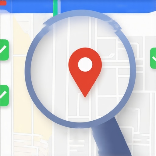 Local SEO Data Audit and Correction Process Close-up of a digital map audit showing the correction of business data errors for better local ranking.