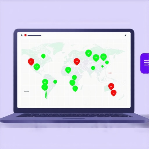 A geogrid map showing local pack ranking positions across a specific geographic area.
