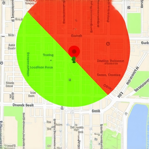 Local Search Proximity vs Dilution Map A visual comparison of a focused service area versus a broad, diluted service area on a map.