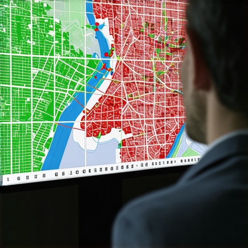 Local Search Ranking Grid Analysis A specialist analyzing a local search ranking grid for google maps boost
