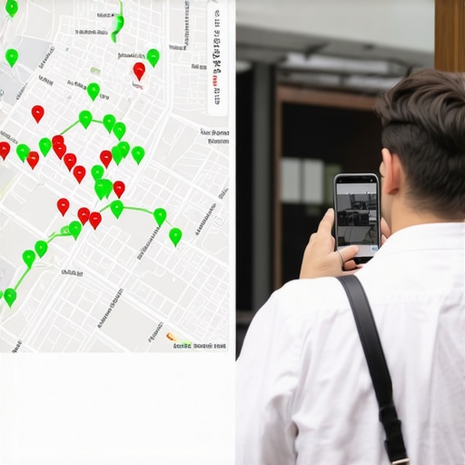 Geogrid tracking map and business owner updating Google Maps profile photos