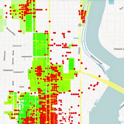 Localized Proximity Ranking Heat Map A map showing how local pack rankings are strongest near the business center and weaken as the service area increases.