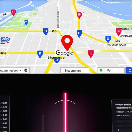A digital map interface showing live ranking signals and response speed tracking for local businesses.